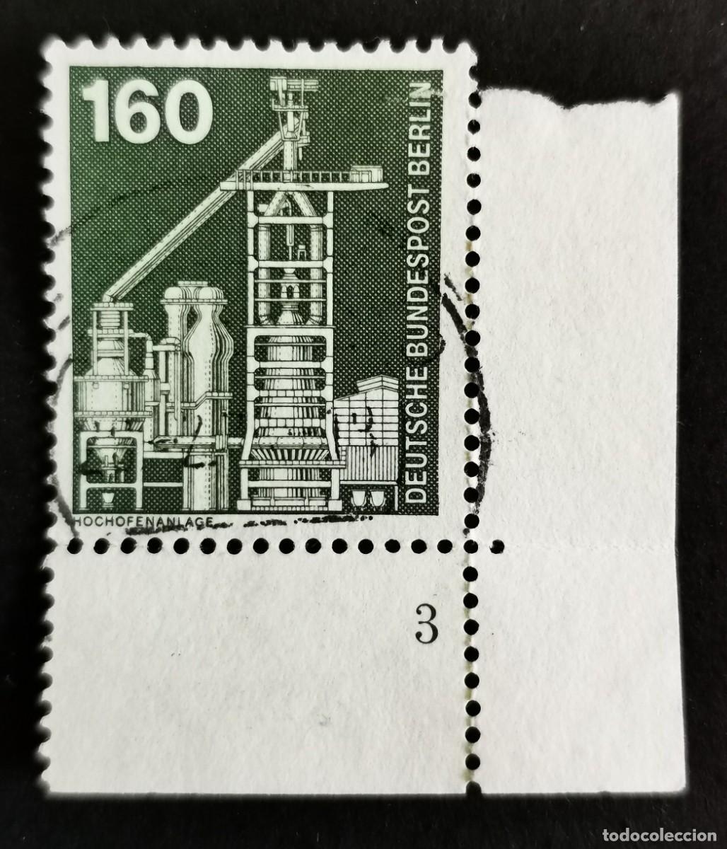 Sellos: Sello Alemania Berl&iacute;n 1975, Industria: Alto horno de gran tama&ntilde;o, 160 Pf. Michel: DE-BE 505