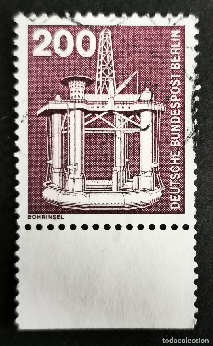 Sellos: Sello Alemania Berl&iacute;n 1975, Industria: Plataforma petrol&iacute;fera, 200 Pf. Michel: DE-BE 506