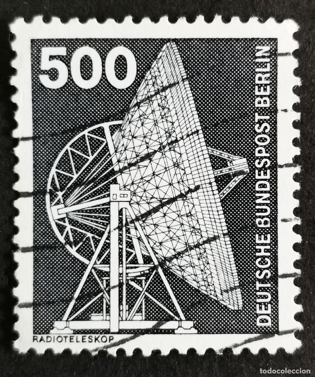 Sellos: Sello Alemania Berl&iacute;n 1976, Industria: Radiotelescopio, 500 Pf. Michel: DE-BE 507