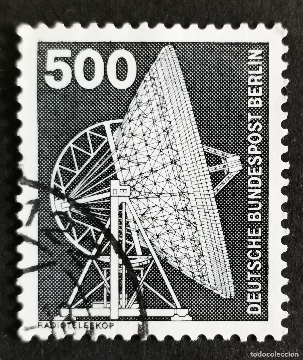 Sellos: Sello Alemania Berl&iacute;n 1976, Industria: Radiotelescopio, 500 Pf. Michel: DE-BE 507