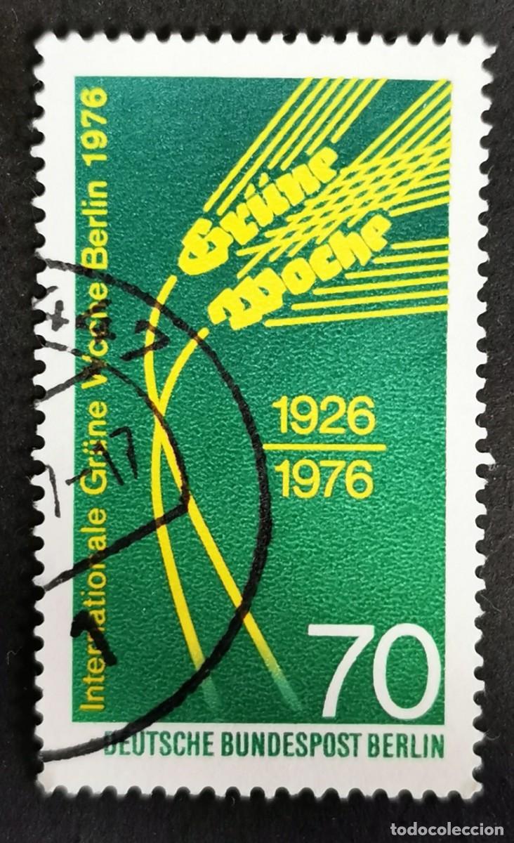 Sellos: Sello Alemania Berl&iacute;n 1976,Cartel: Espigas trigo inscripci&oacute;n Semana Verde, 70 Pf. Michel: DE-BE 516