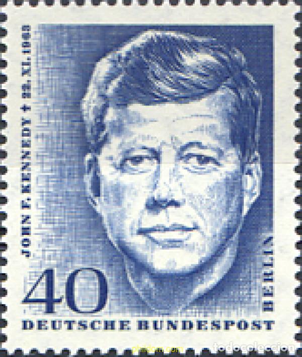 Sellos: 131012 MNH ALEMANIA. Berl&iacute;n 1964 ANIVERSARIO DE LA MUERTE DEL PRESIDENTE JOHN F. KENNEDY