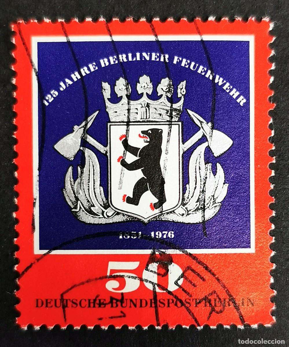 Sellos: Sello Alemania Berl&iacute;n 1976, Emblema del cuerpo de bomberos de Berl&iacute;n, 50 Pf. Michel: DE-BE 523