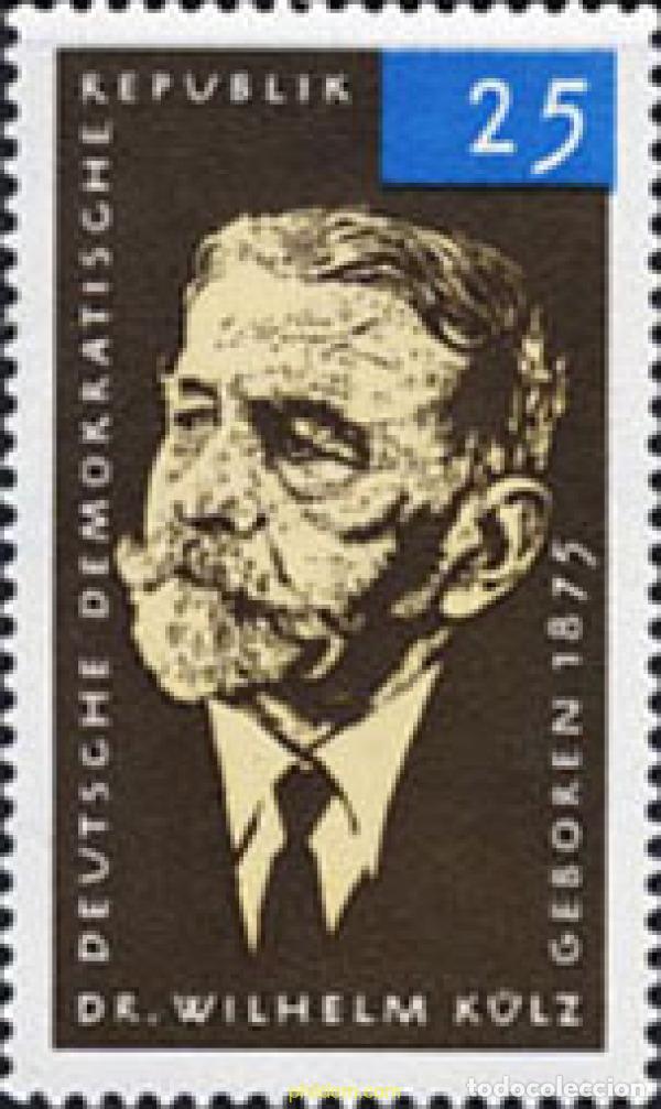 Sellos: 150618 MNH ALEMANIA DEMOCRATICA 1965 90 ANIVERSARIO DEL NACIMIENTO DE WILHELM KULZ