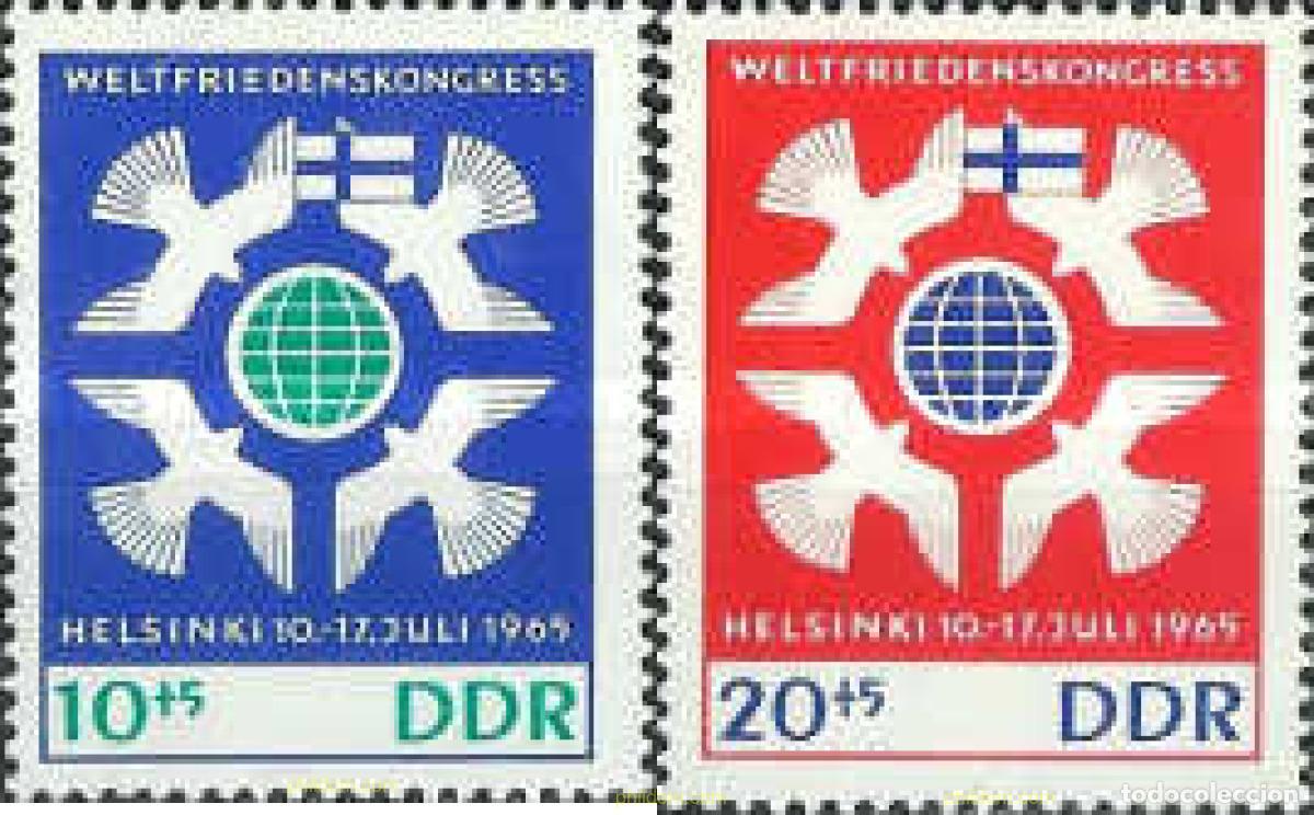 Sellos: 150619 MNH ALEMANIA DEMOCRATICA 1965 CONGRESO POR LA PAZ MUNDIAL EN HELSINKI