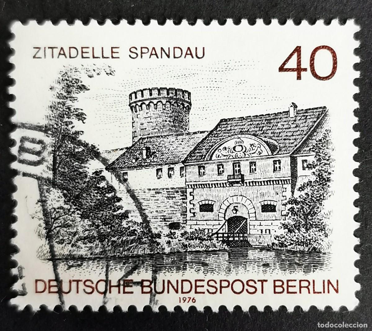Sellos: Sello Alemania Berl&iacute;n 1976, Torre de Julio, Ciudadela de Spandau, 40 Pf. Michel: DE-BE 530