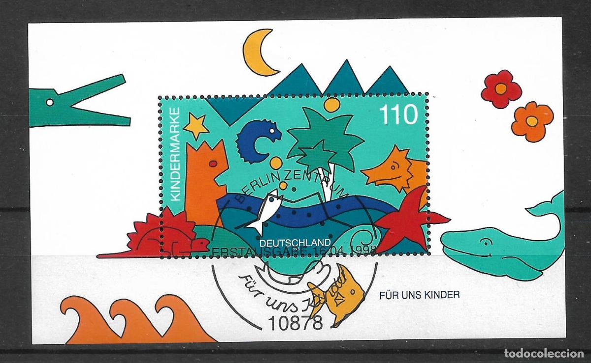 Sellos: alemania 1998 michel hoja bloque 42 usado ** - 24/10