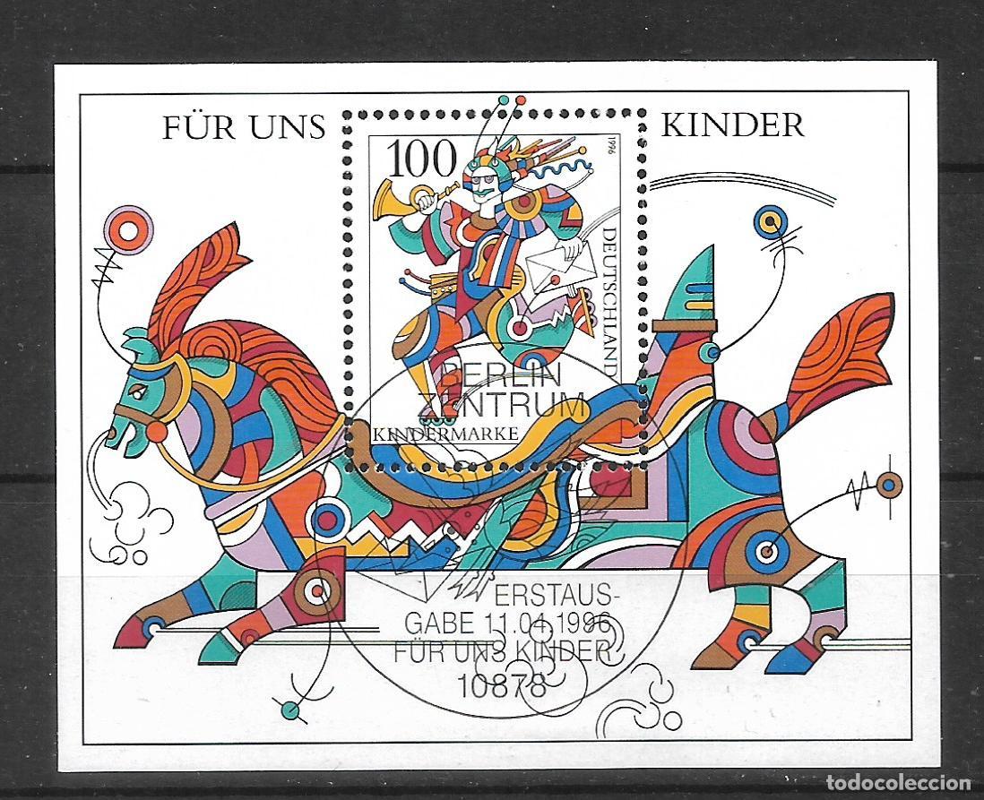 Sellos: alemania 1996 michel hoja bloque 35 usado ** - 24/10