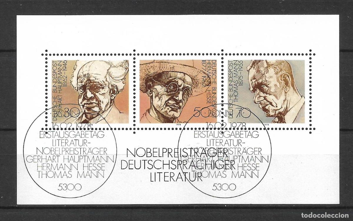 Sellos: alemania 1978 michel hoja bloque 16 usado ** - 24/10