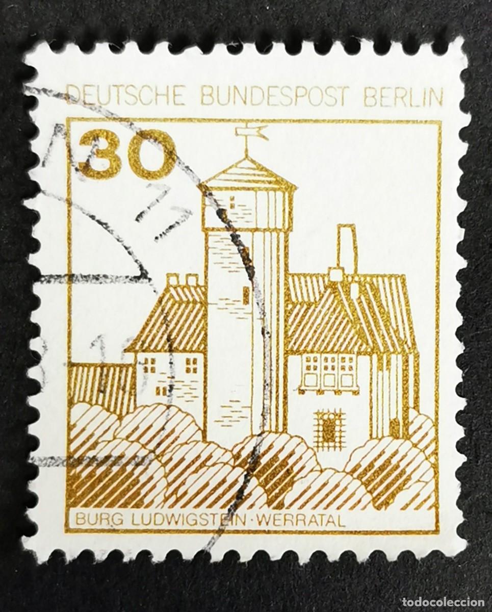 Sellos: Sello Alemania Berl&iacute;n 1977, Castillo de Ludwigstein, valle de Werra, 30 Pf. Michel: DE-BE 534AI