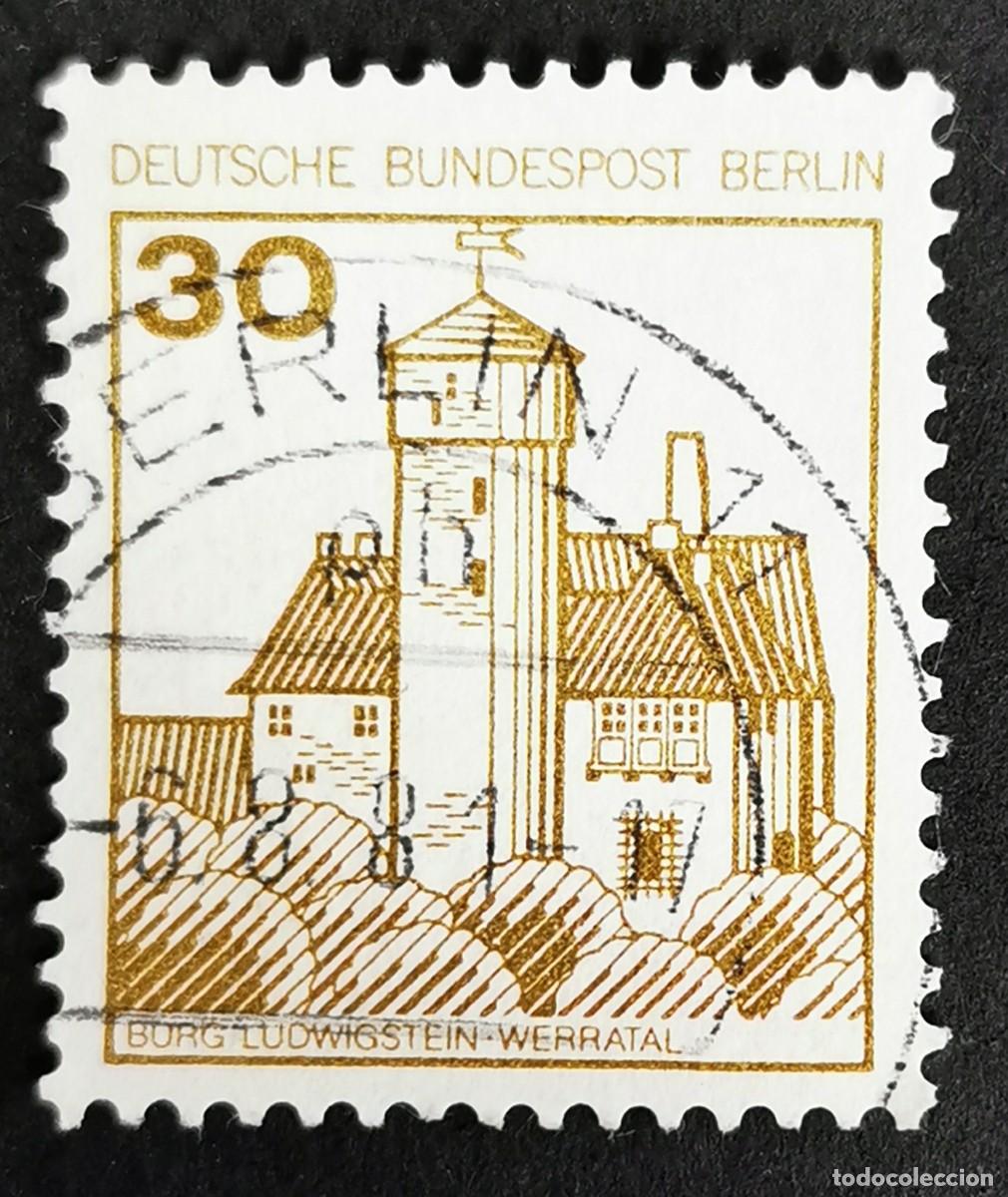 Sellos: Sello Alemania Berl&iacute;n 1977, Castillo de Ludwigstein, valle de Werra, 30 Pf. Michel: DE-BE 534AI