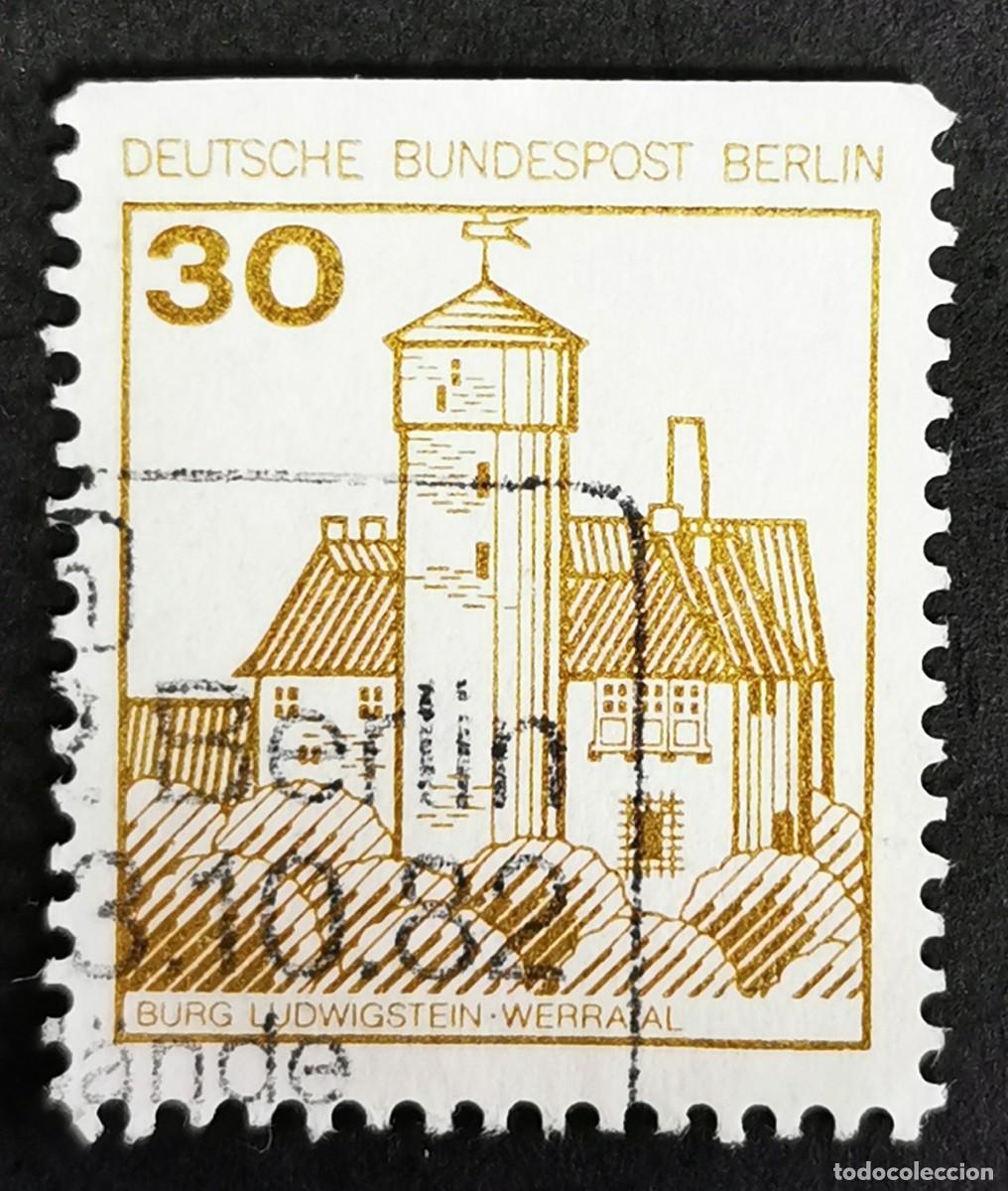 Sellos: Sello Alemania Berl&iacute;n 1977, Castillo de Ludwigstein, valle de Werra, 30 Pf. Michel: DE-BE 534CI