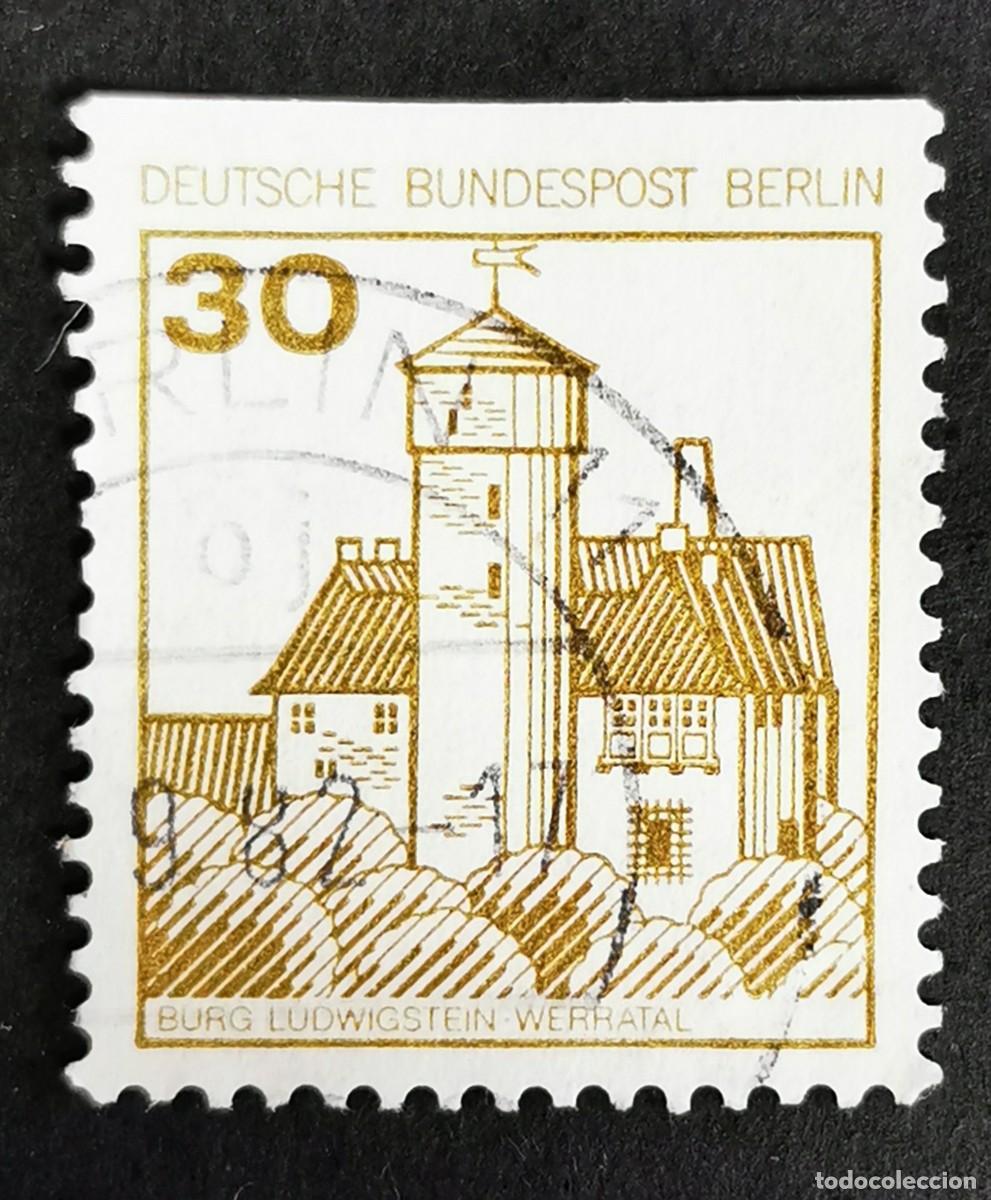 Sellos: Sello Alemania Berl&iacute;n 1977, Castillo de Ludwigstein, valle de Werra, 30 Pf. Michel: DE-BE 534CI