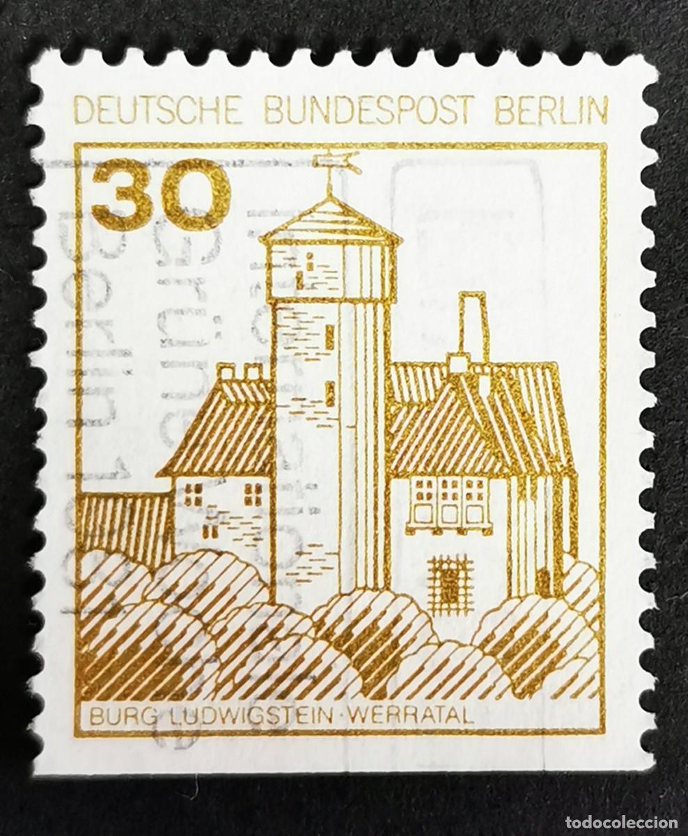 Sellos: Sello Alemania Berl&iacute;n 1977, Castillo de Ludwigstein, valle de Werra, 30 Pf. Michel: DE-BE 534DI