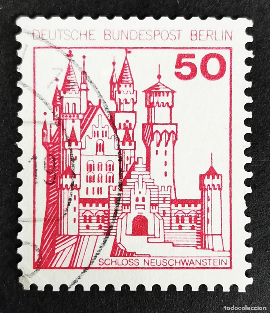 Sellos: Sello Alemania Berl&iacute;n 1977, Castillo de Neuschwanstein, 50 Pf. Michel: DE-BE 536AI