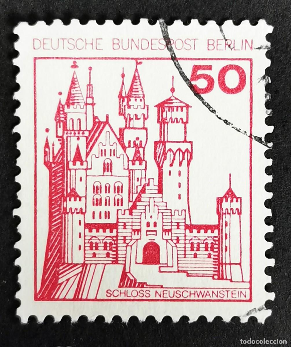 Sellos: Sello Alemania Berl&iacute;n 1977, Castillo de Neuschwanstein, 50 Pf. Michel: DE-BE 536AI