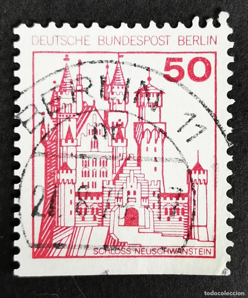Sellos: Sello Alemania Berl&iacute;n 1977, Castillo de Neuschwanstein, 50 Pf. Michel: DE-BE 536DI