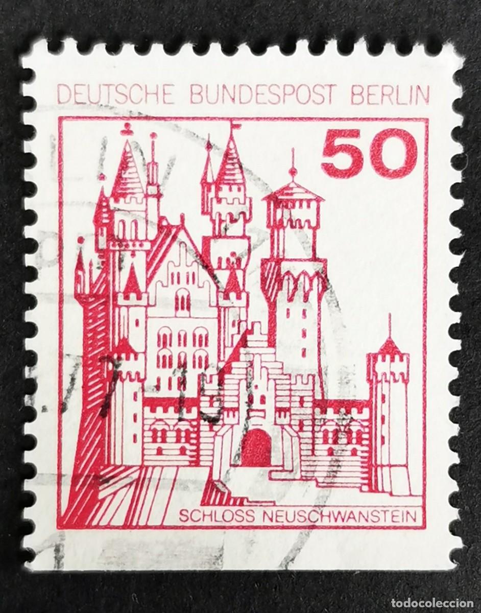 Sellos: Sello Alemania Berl&iacute;n 1977, Castillo de Neuschwanstein, 50 Pf. Michel: DE-BE 536DI