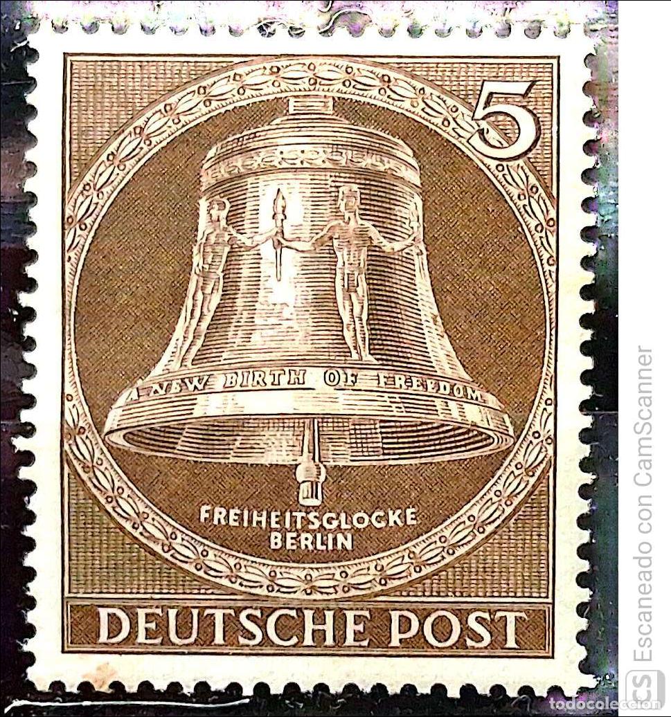 Sellos: Berl&iacute;n. 61 Campana de la Libertad. 1951. Sellos nuevos y numeraci&oacute;n Yvert.