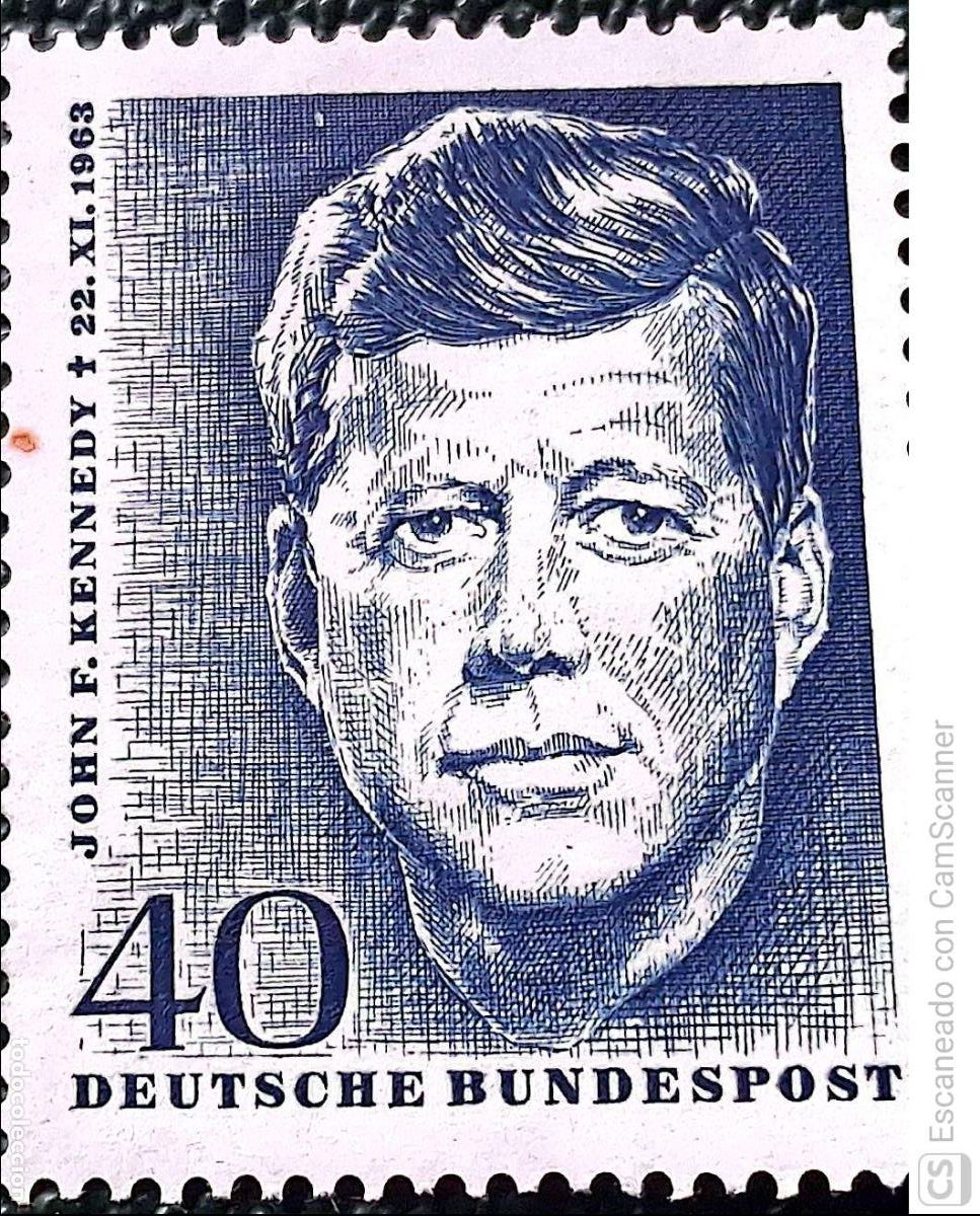 Sellos: Alemania Federal. 321 Aniversario de la muerte del presidente John F. Kennedy. 1964. Sellos nuevos y