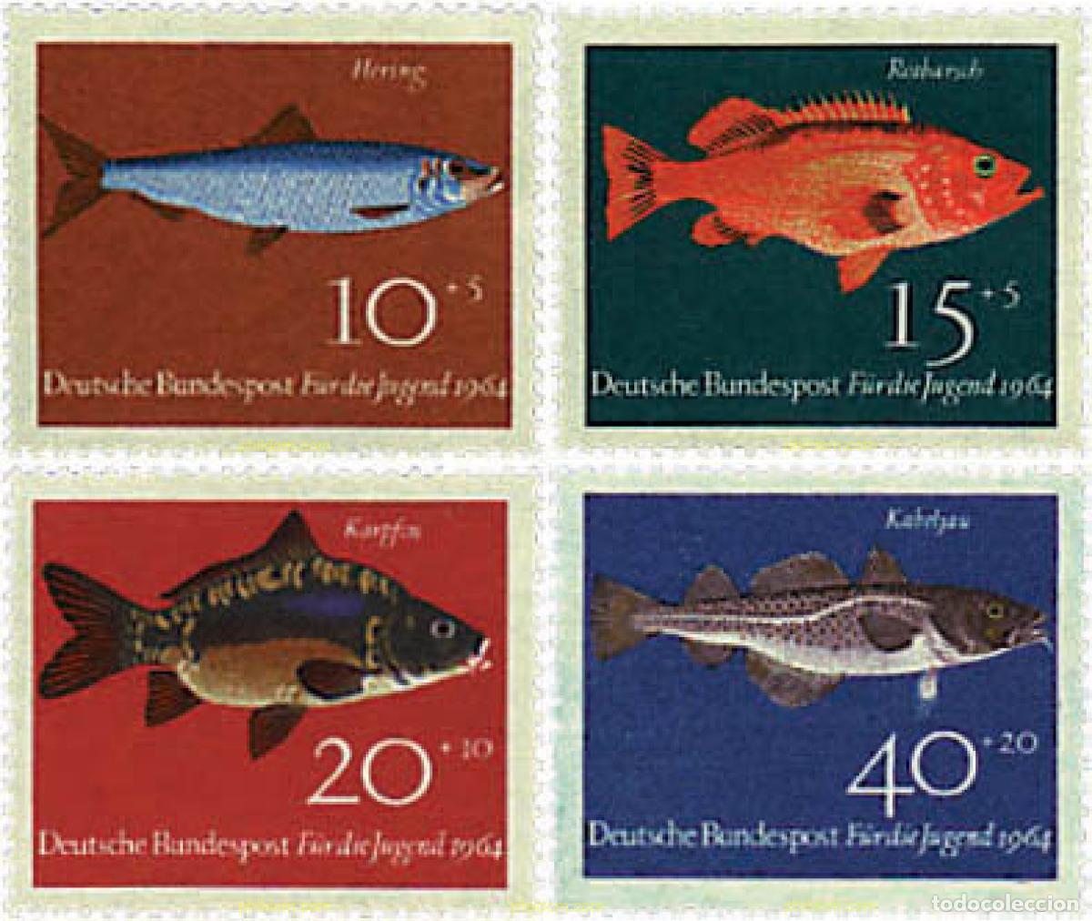 Sellos: 64906 MNH ALEMANIA FEDERAL 1964 PECES DE ACUARIO