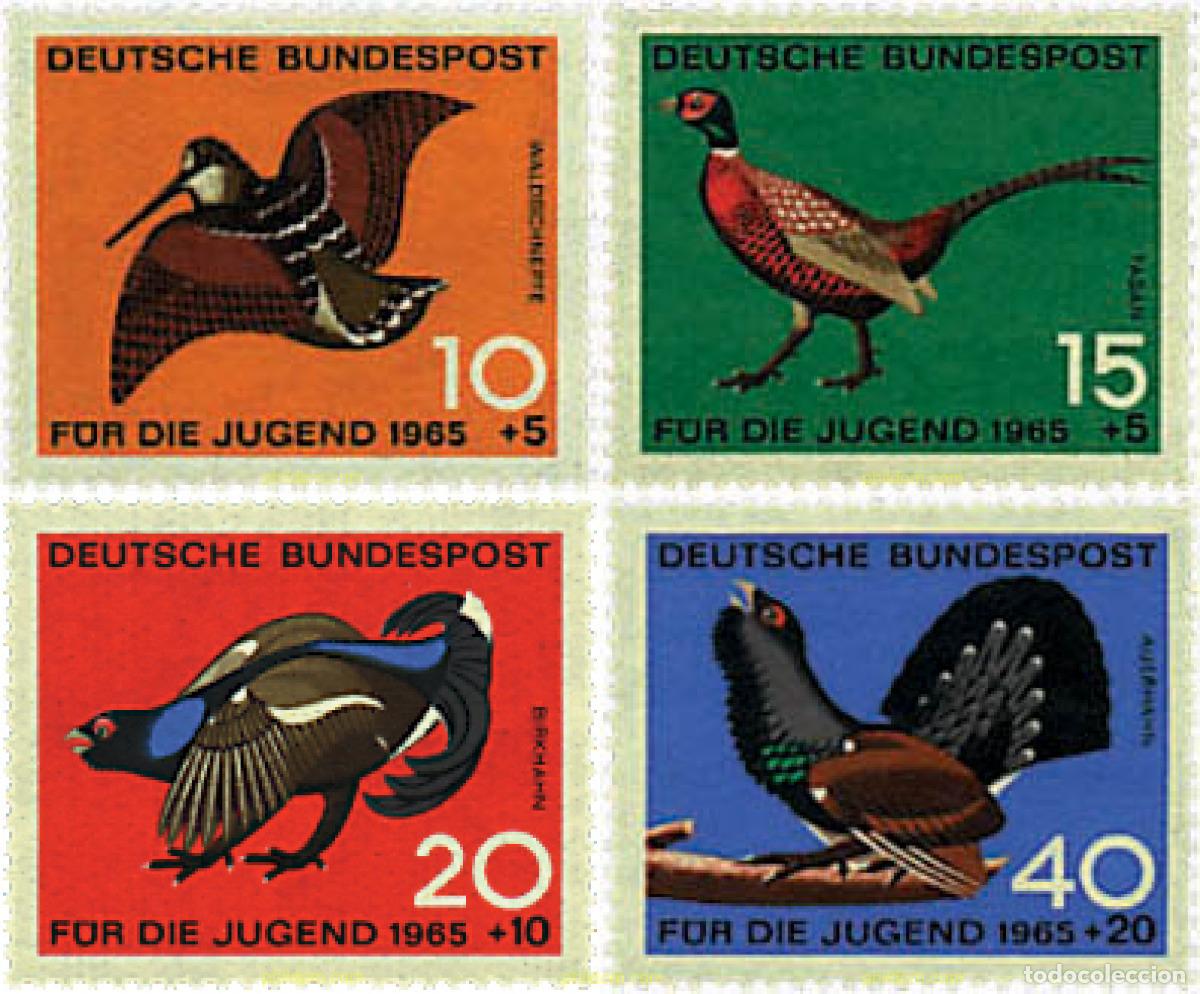 Sellos: 64911 MNH ALEMANIA FEDERAL 1965 AVES