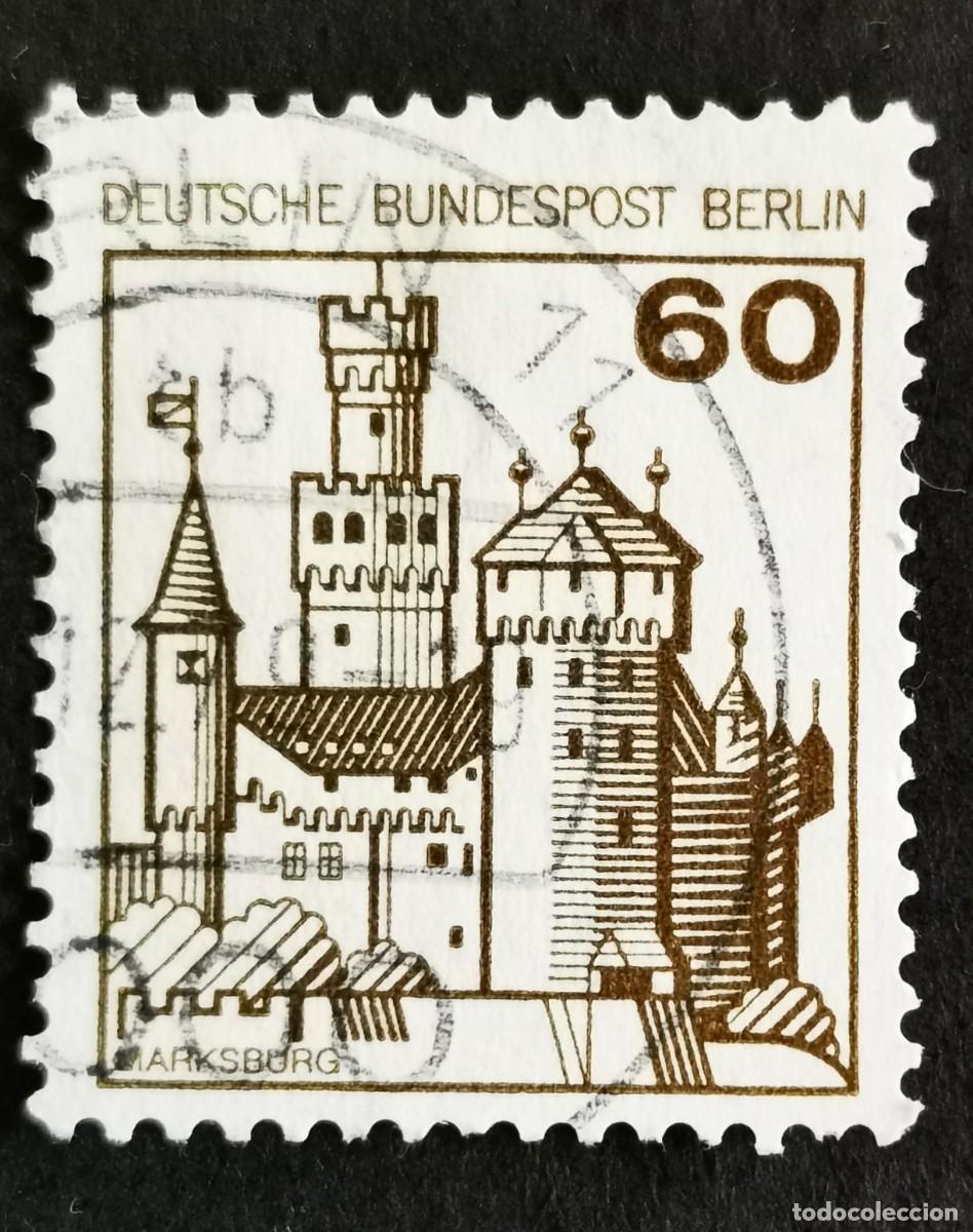 Sellos: Sello Alemania Berl&iacute;n 1977, Castillo de Marksburg, 60 Pf. Michel: DE-BE 537AI