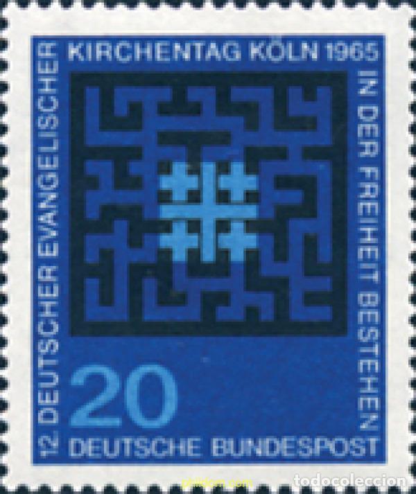 Sellos: 150111 MNH ALEMANIA FEDERAL 1965 DIA DE LA IGLESIA EVANGELICA