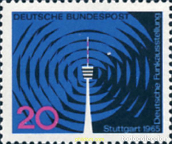 Sellos: 150112 MNH ALEMANIA FEDERAL 1965 EXPOSICION MUNDIAL DE RADIOTELEVISION EN STUTTGART