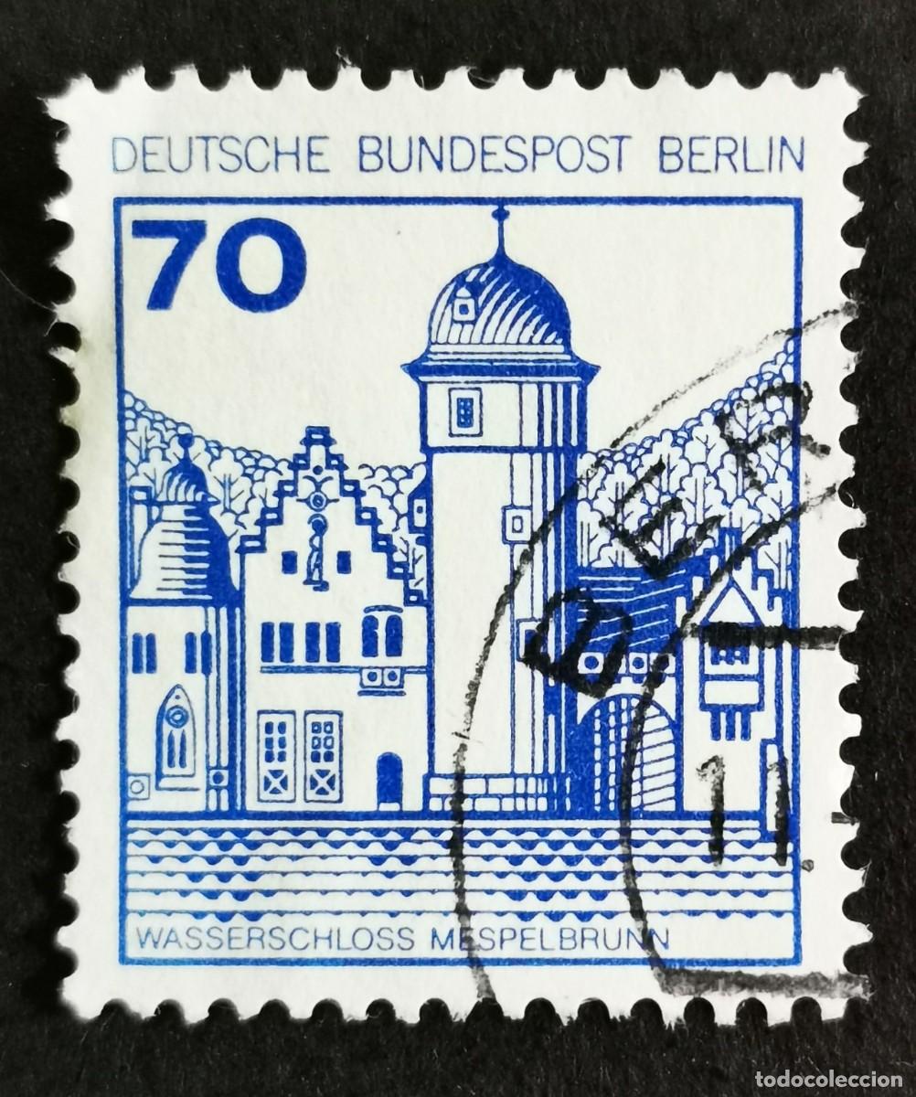 Sellos: Sello Alemania Berl&iacute;n 1977, Castillo de agua de Mespelbrunn, 70 Pf. Michel: DE-BE 538AI