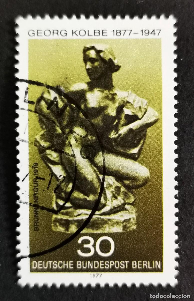 Sellos: Sello Alemania Berl&iacute;n 1977, Figura femenina, de Georg Kolbe (escultor), 30 Pf. Michel: DE-BE 543