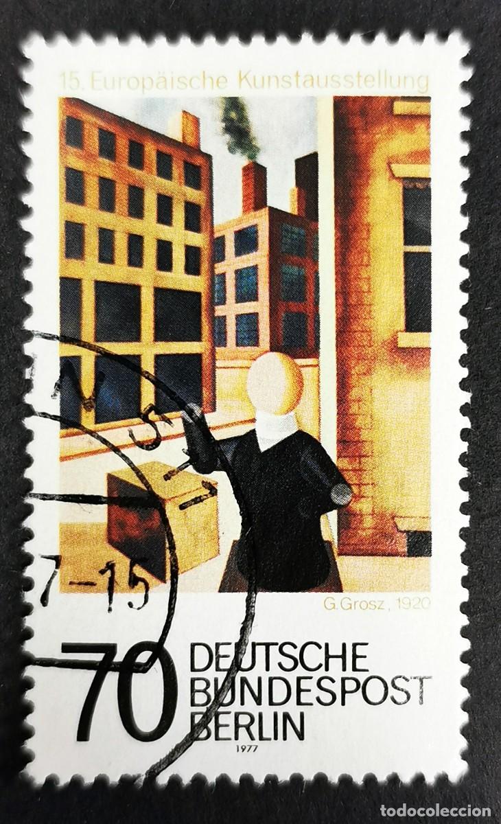 Sellos: Sello Alemania Berl&iacute;n 1977, Cuadro sin t&iacute;tulo de George Grosz, 1920, 70 Pf. Michel: DE-BE 551