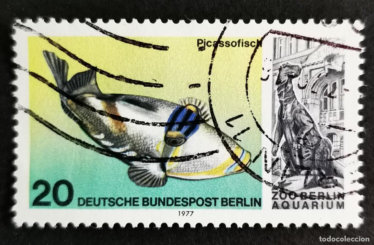 Sellos: Sello Alemania Berl&iacute;n 1977, Pez ballesta Picasso, 20 Pf. Michel: DE-BE 552