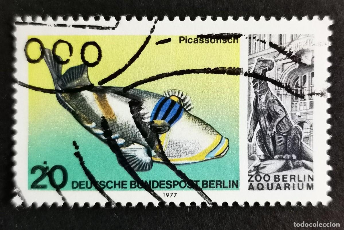 Sellos: Sello Alemania Berl&iacute;n 1977, Pez ballesta Picasso, 20 Pf. Michel: DE-BE 552