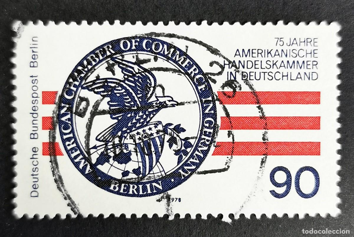 Sellos: Sello Alemania Berl&iacute;n 1978, Emblema de la C&aacute;mara de Comercio Americana, 90 Pf. Michel: DE-BE 562