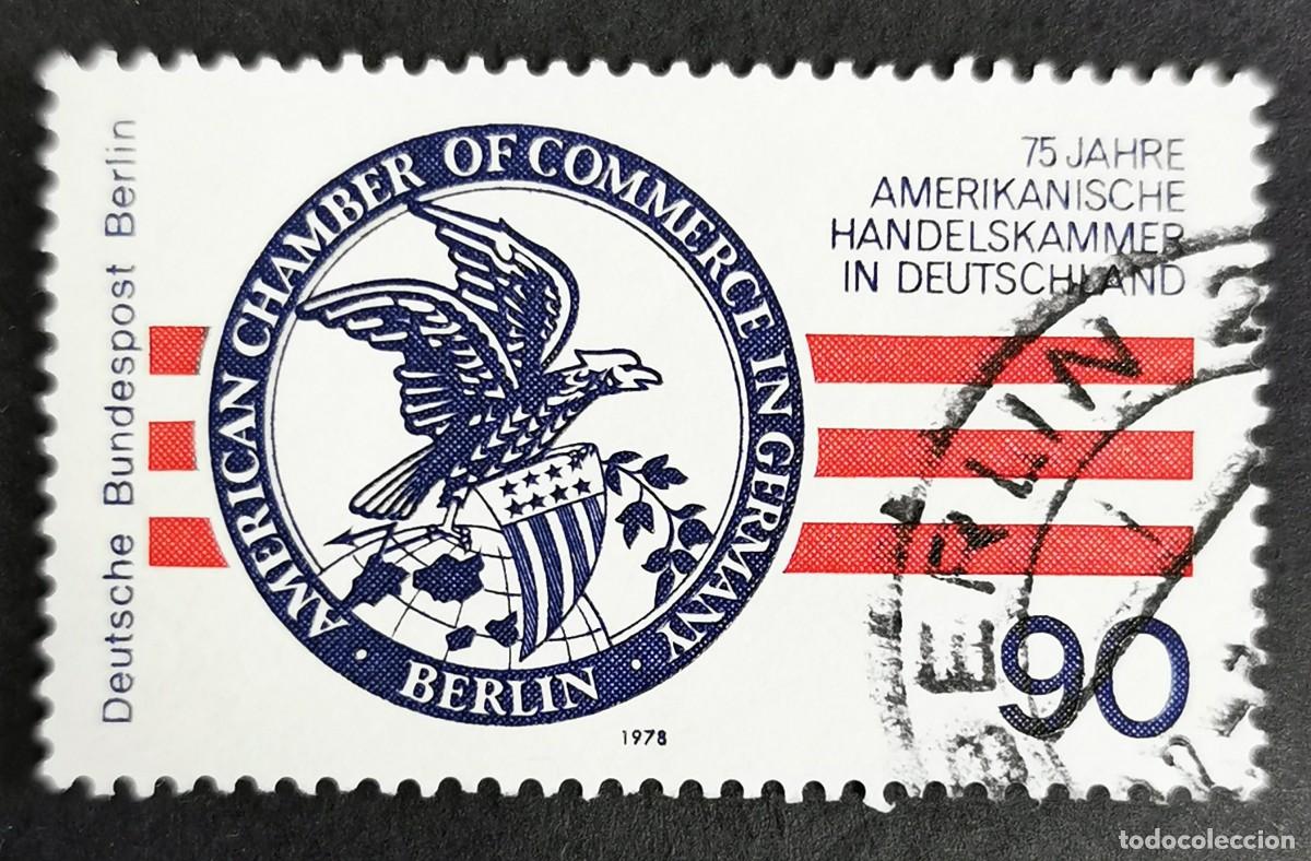 Sellos: Sello Alemania Berl&iacute;n 1978, Emblema de la C&aacute;mara de Comercio Americana, 90 Pf. Michel: DE-BE 562
