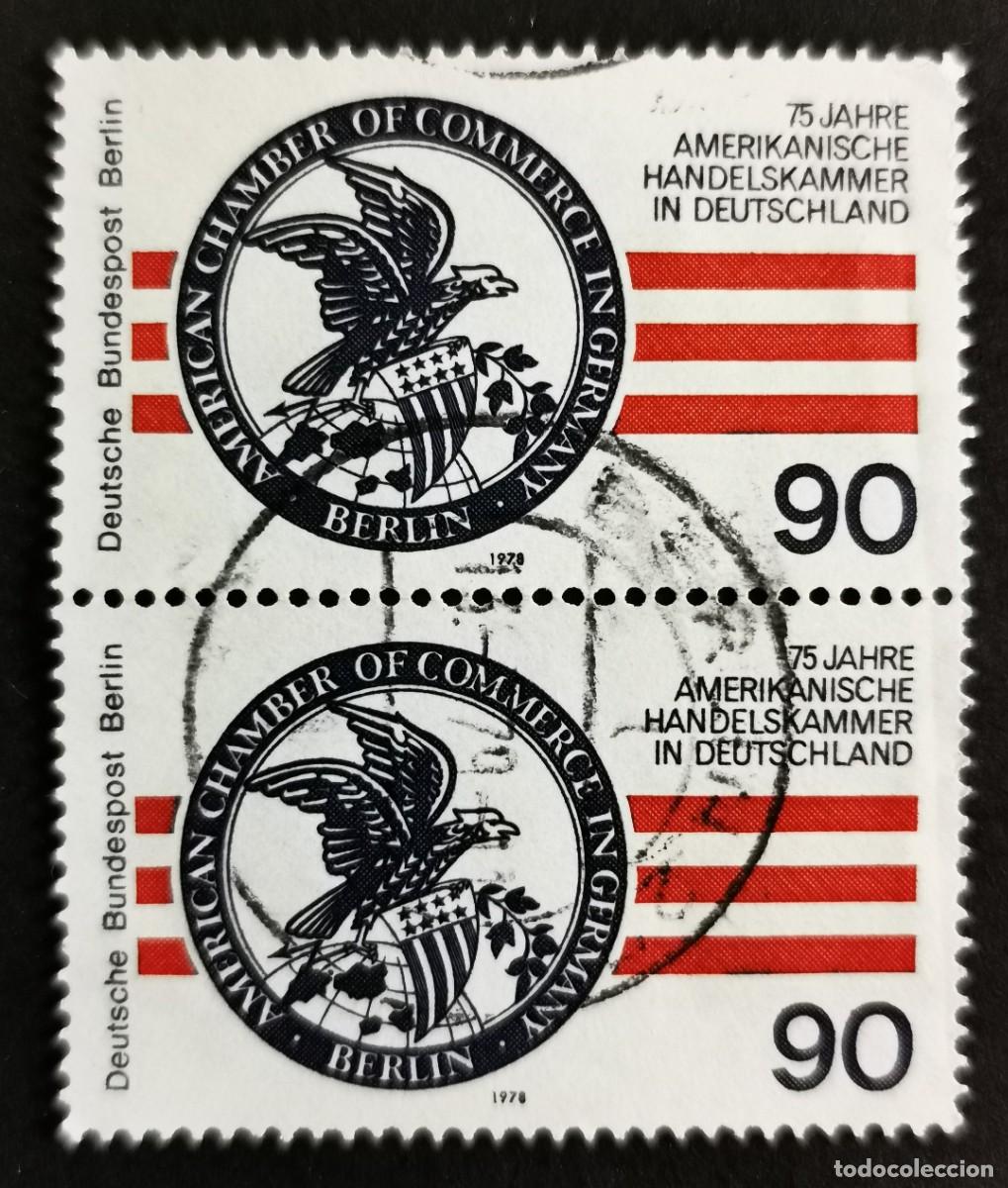 Sellos: Sello Alemania Berl&iacute;n 1978, Emblema de la C&aacute;mara de Comercio Americana, 90 Pf. Michel: DE-BE 562