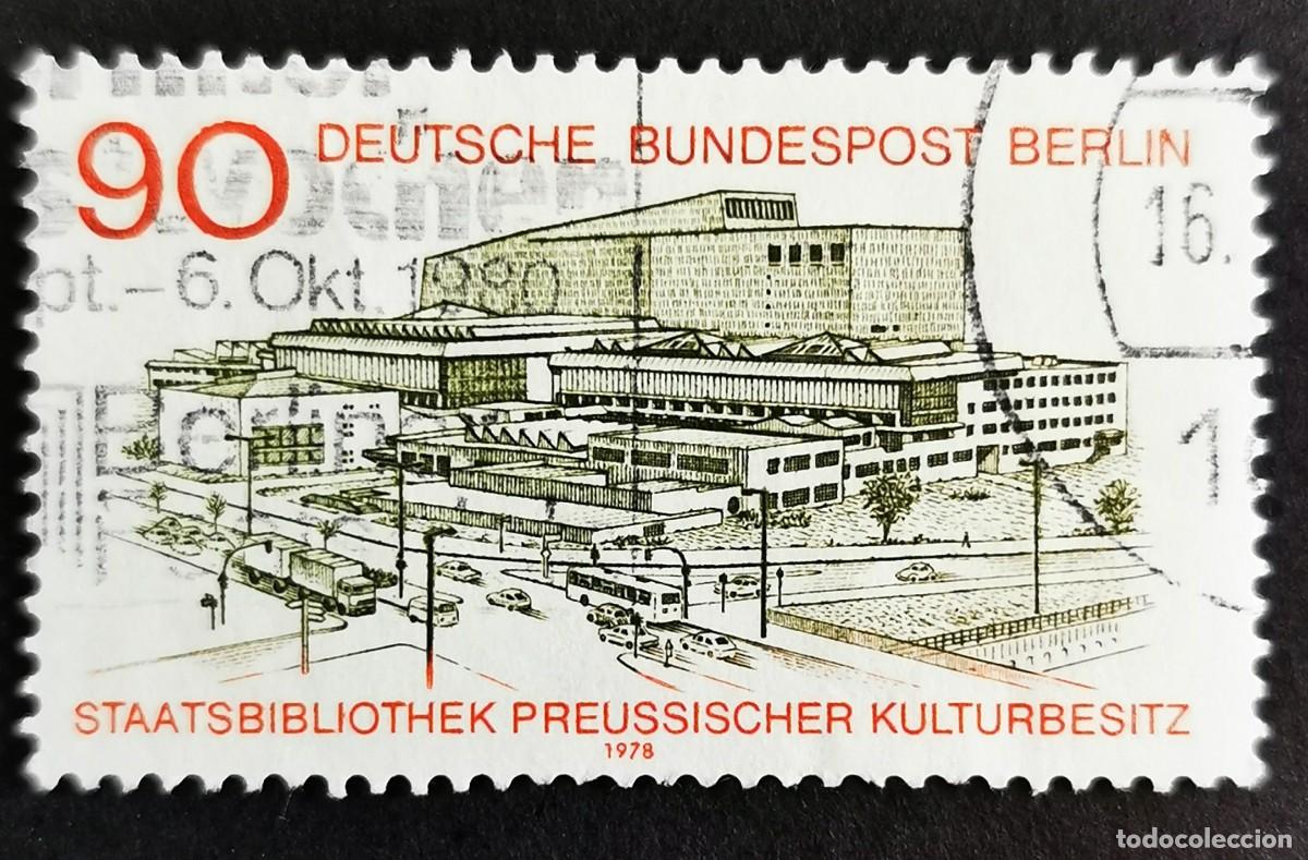 Sellos: Sello Alemania Berl&iacute;n 1978,Inaugura. Biblioteca Estatal Patrimonio Prusian, 90 Pf. Michel: DE-BE 577