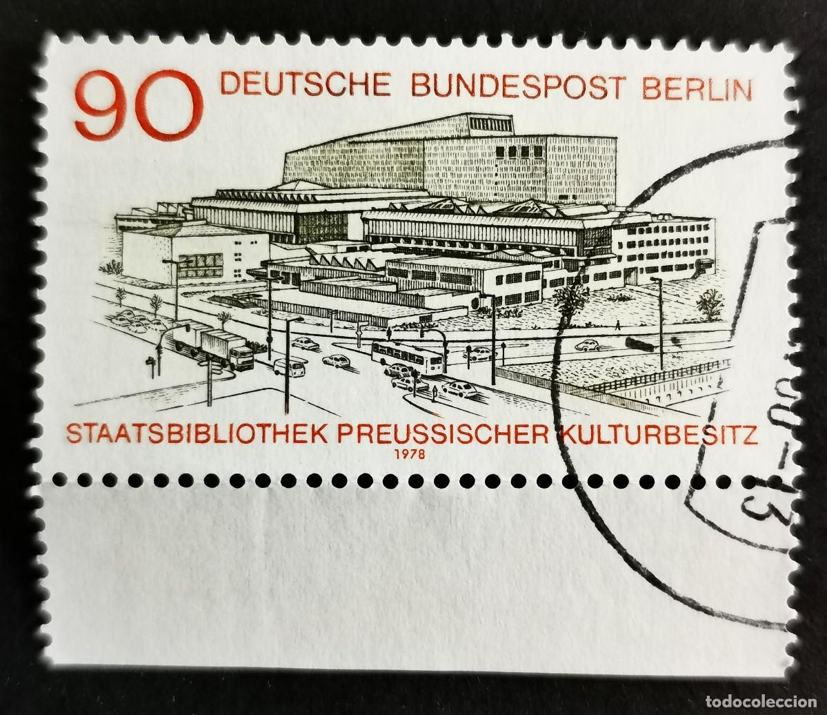 Sellos: Sello Alemania Berl&iacute;n 1978,Inaugura. Biblioteca Estatal Patrimonio Prusian, 90 Pf. Michel: DE-BE 577
