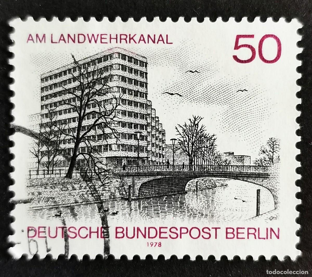 Sellos: Sello Alemania Berl&iacute;n 1978, Canal Landwehr, Casa de las Conchas, 50 Pf. Michel: DE-BE 579