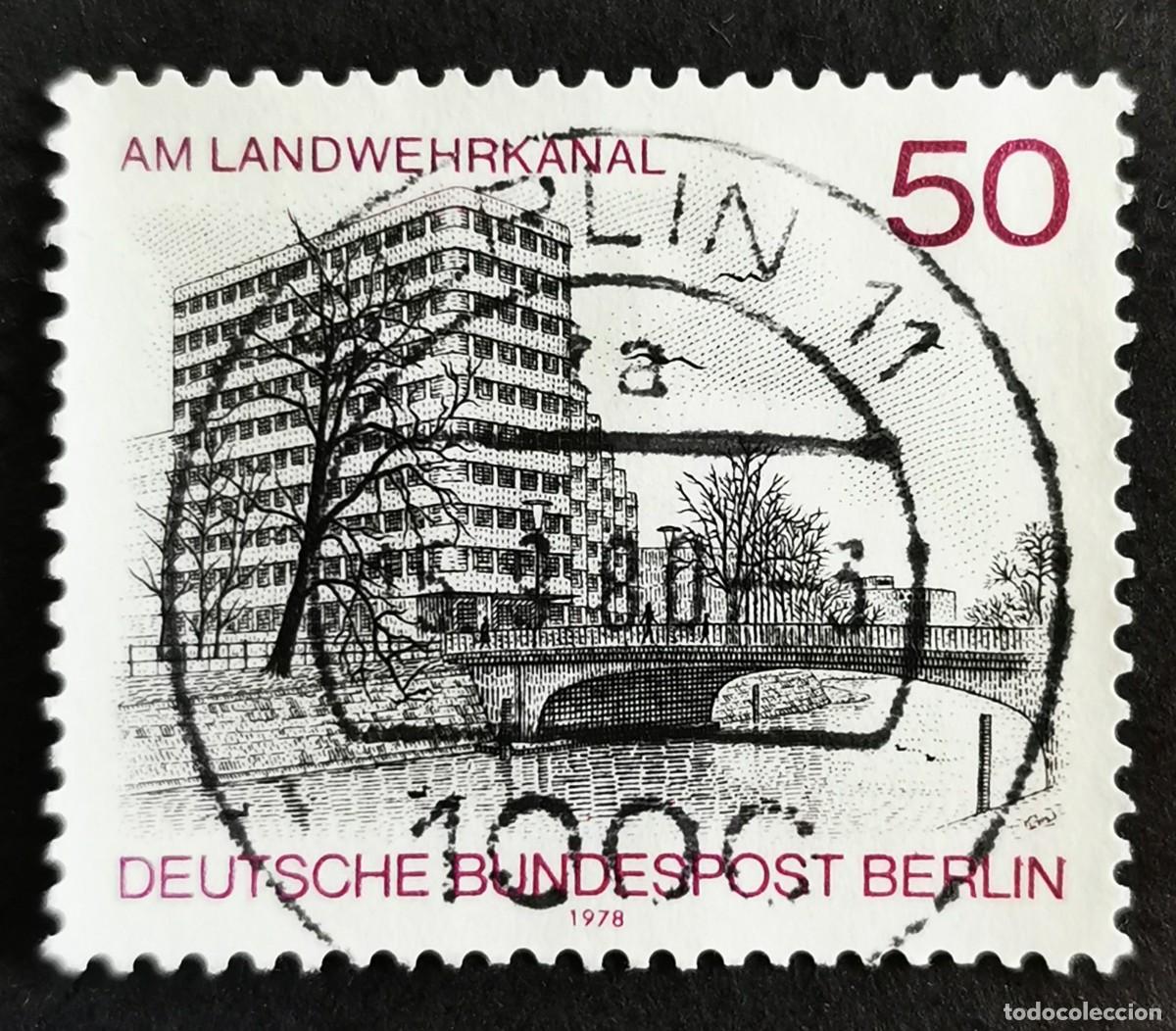 Sellos: Sello Alemania Berl&iacute;n 1978, Canal Landwehr, Casa de las Conchas, 50 Pf. Michel: DE-BE 579