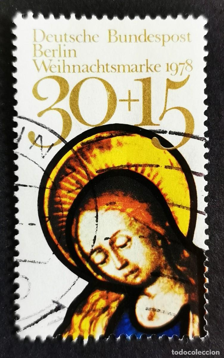 Sellos: Sello Alemania Berl&iacute;n 1978, Adoraci&oacute;n Reyes Magos; Frauenkirche, 30+15 Pf. Michel: DE-BE 581