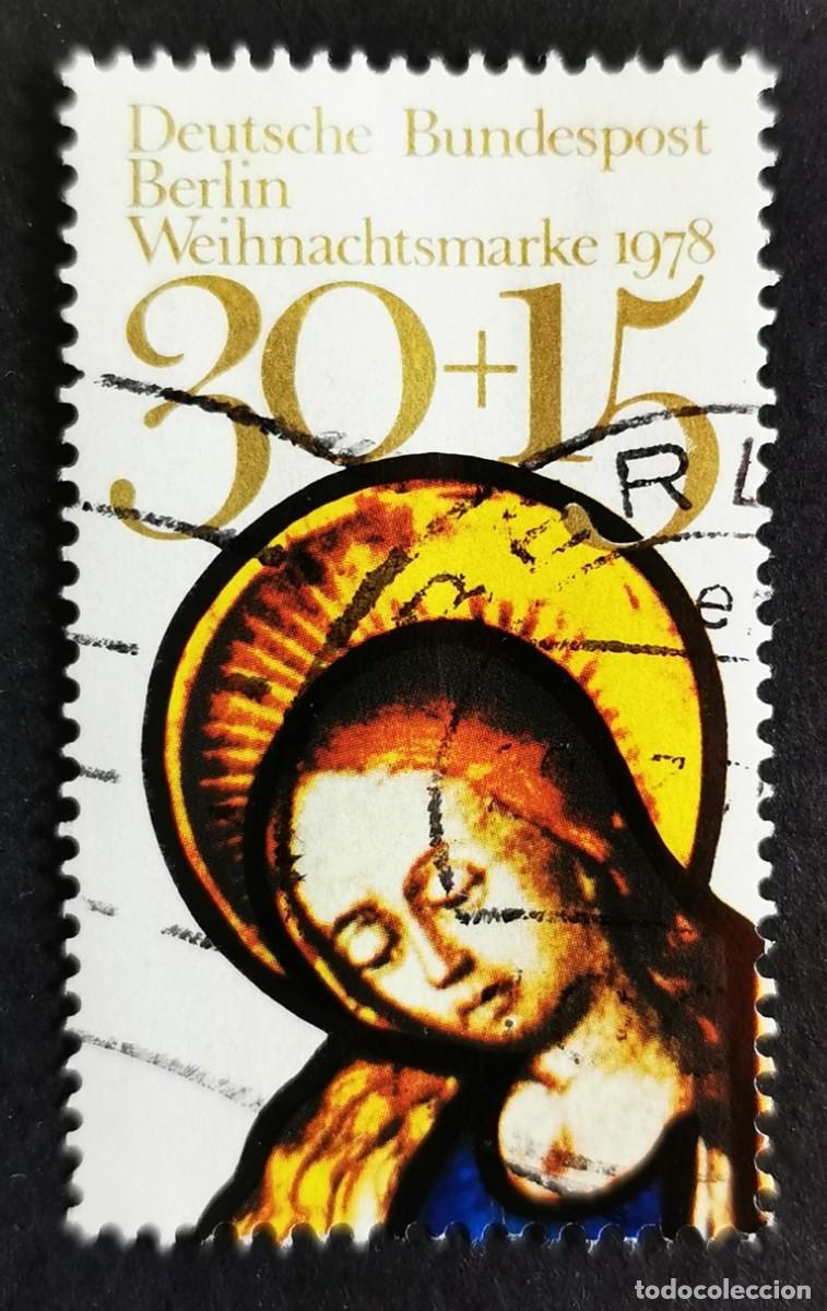 Sellos: Sello Alemania Berl&iacute;n 1978, Adoraci&oacute;n Reyes Magos; Frauenkirche, 30+15 Pf. Michel: DE-BE 581