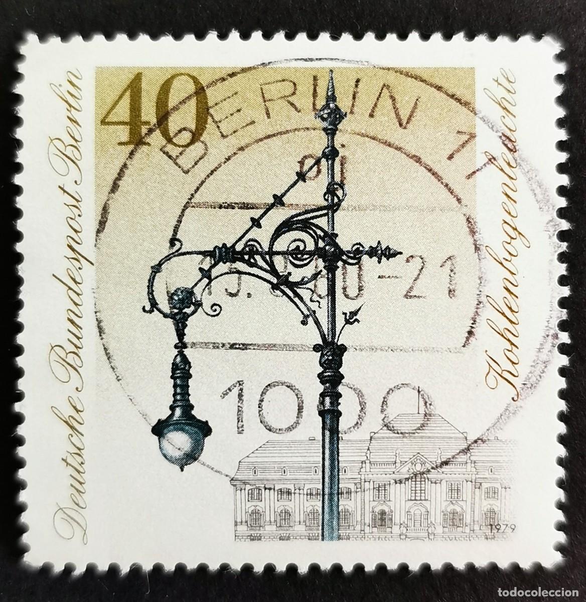 Sellos: Sello Alemania Berl&iacute;n 1979, L&aacute;mpara el&eacute;ctrica de arco de carbono, Hardenbe, 40 Pf. Michel: DE-BE 604
