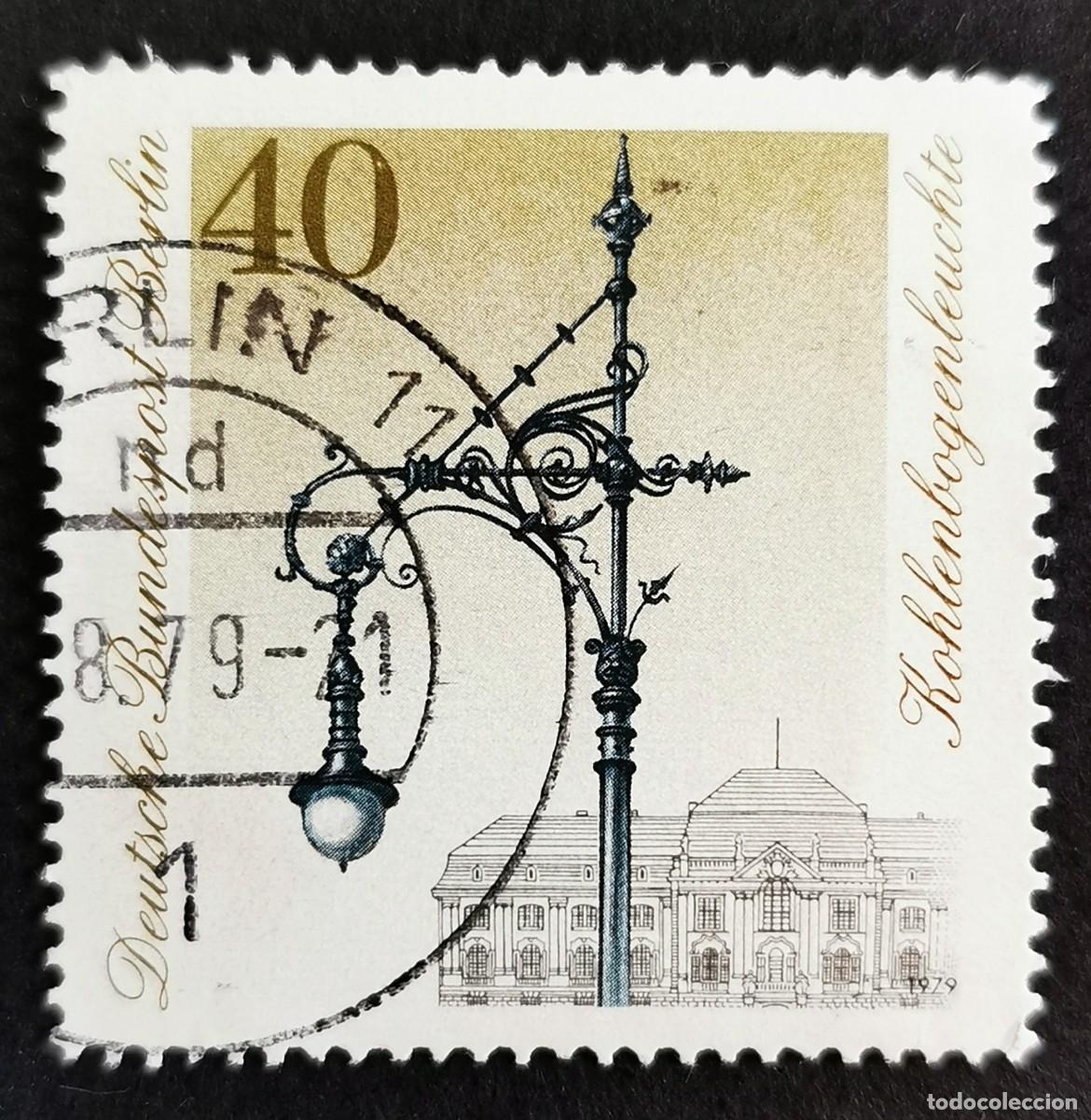 Sellos: Sello Alemania Berl&iacute;n 1979, L&aacute;mpara el&eacute;ctrica de arco de carbono, Hardenbe, 40 Pf. Michel: DE-BE 604
