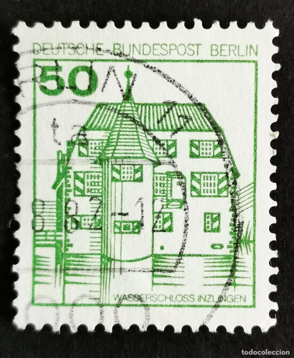 Sellos: Sello Alemania Berl&iacute;n 1980, Castillo rodeado de fosos de Inzlingen, 50 Pf. Michel: DE-BE 615A