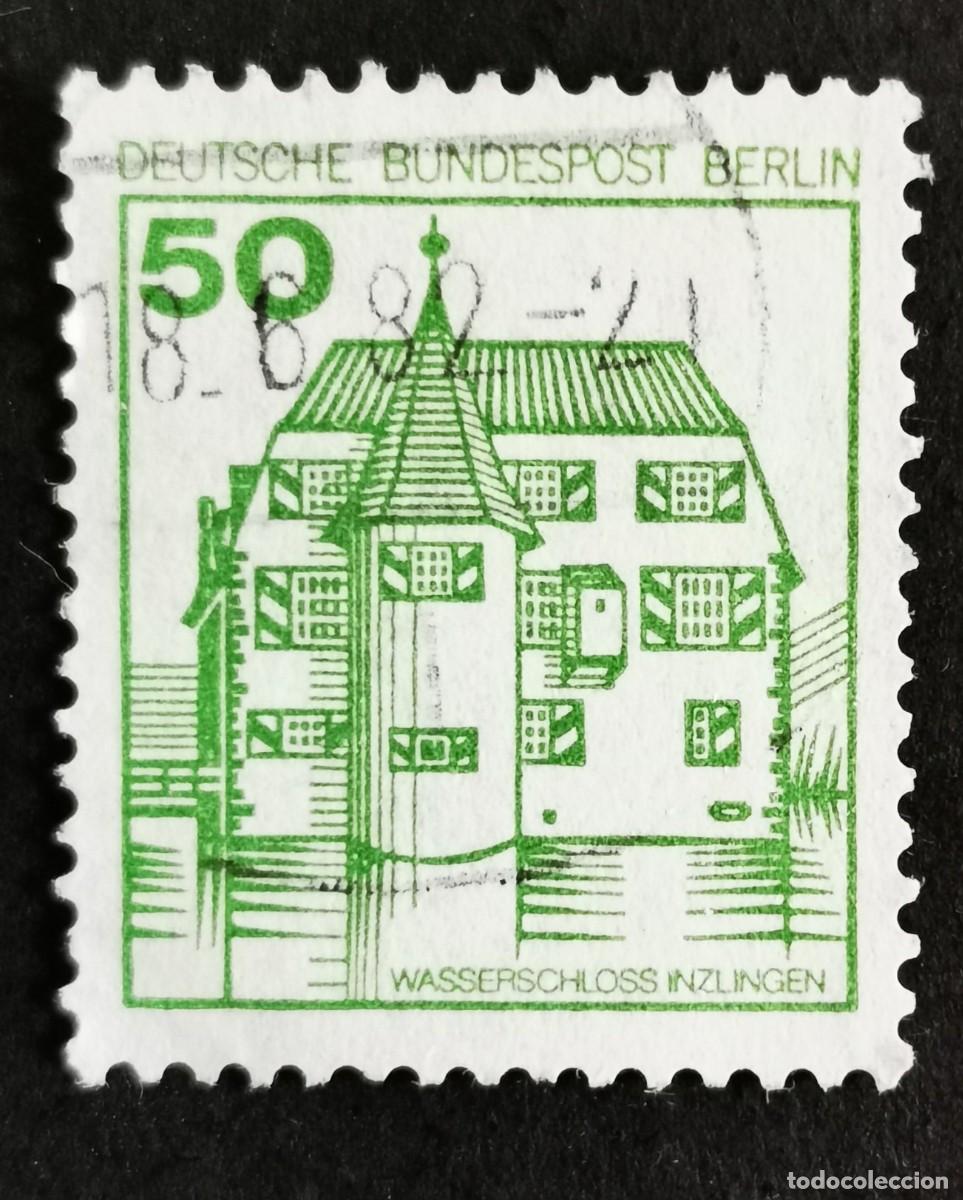 Sellos: Sello Alemania Berl&iacute;n 1980, Castillo rodeado de fosos de Inzlingen, 50 Pf. Michel: DE-BE 615A