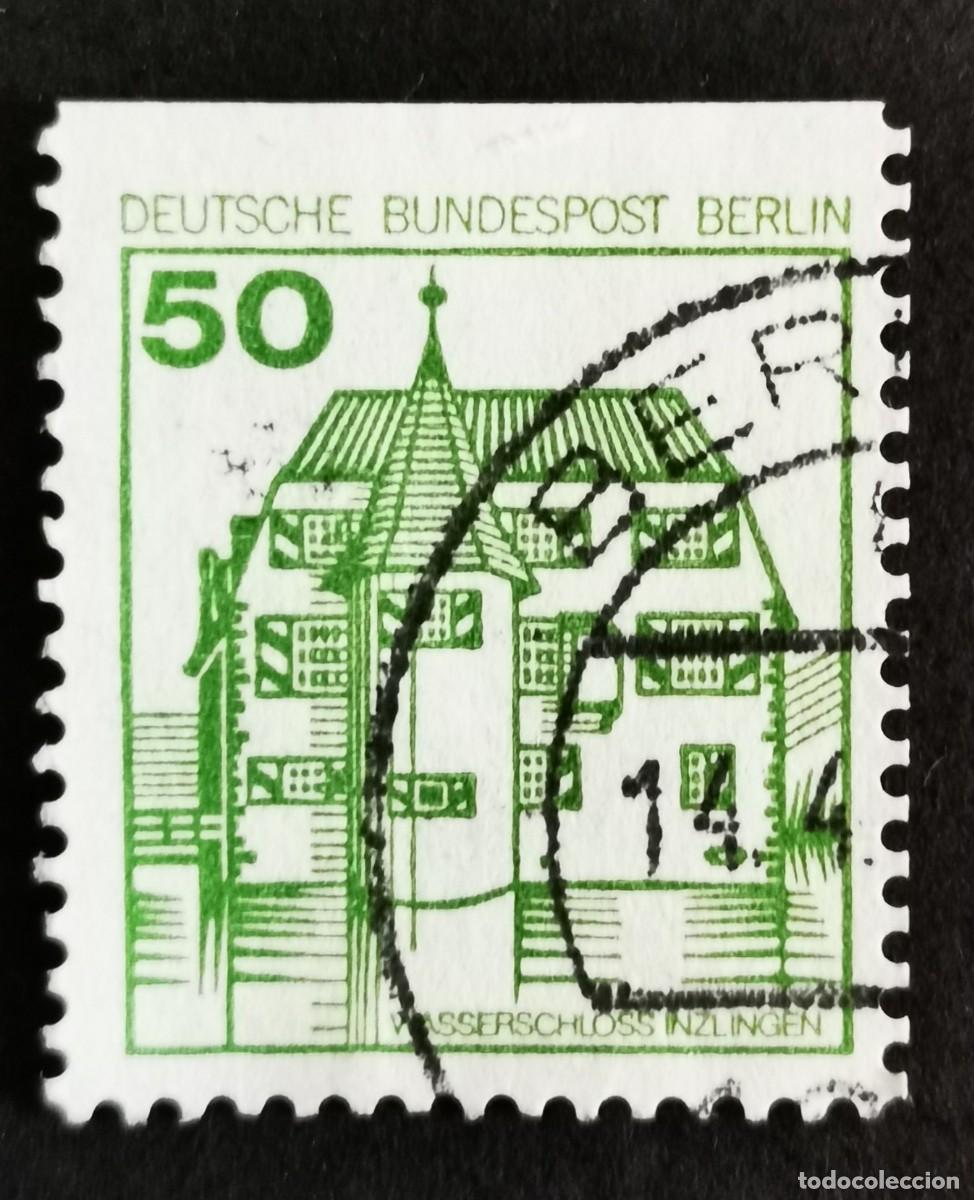 Sellos: Sello Alemania Berl&iacute;n 1980, Castillo rodeado de fosos de Inzlingen, 50 Pf. Michel: DE-BE 615C