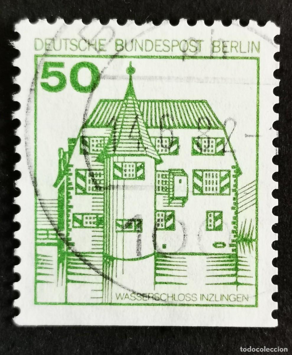 Sellos: Sello Alemania Berl&iacute;n 1980, Castillo rodeado de fosos de Inzlingen, 50 Pf. Michel: DE-BE 615D