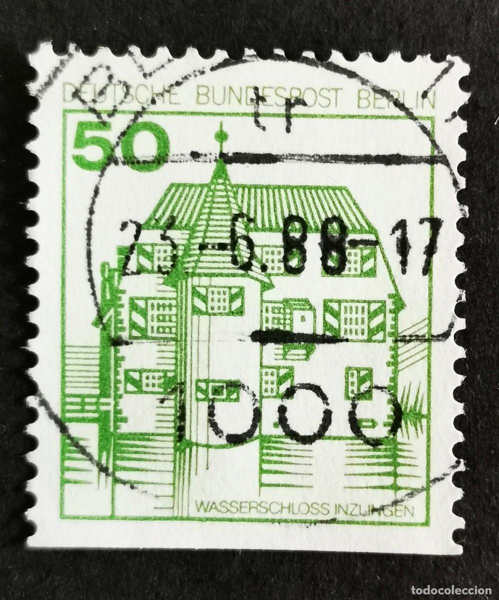 Sellos: Sello Alemania Berl&iacute;n 1980, Castillo rodeado de fosos de Inzlingen, 50 Pf. Michel: DE-BE 615D